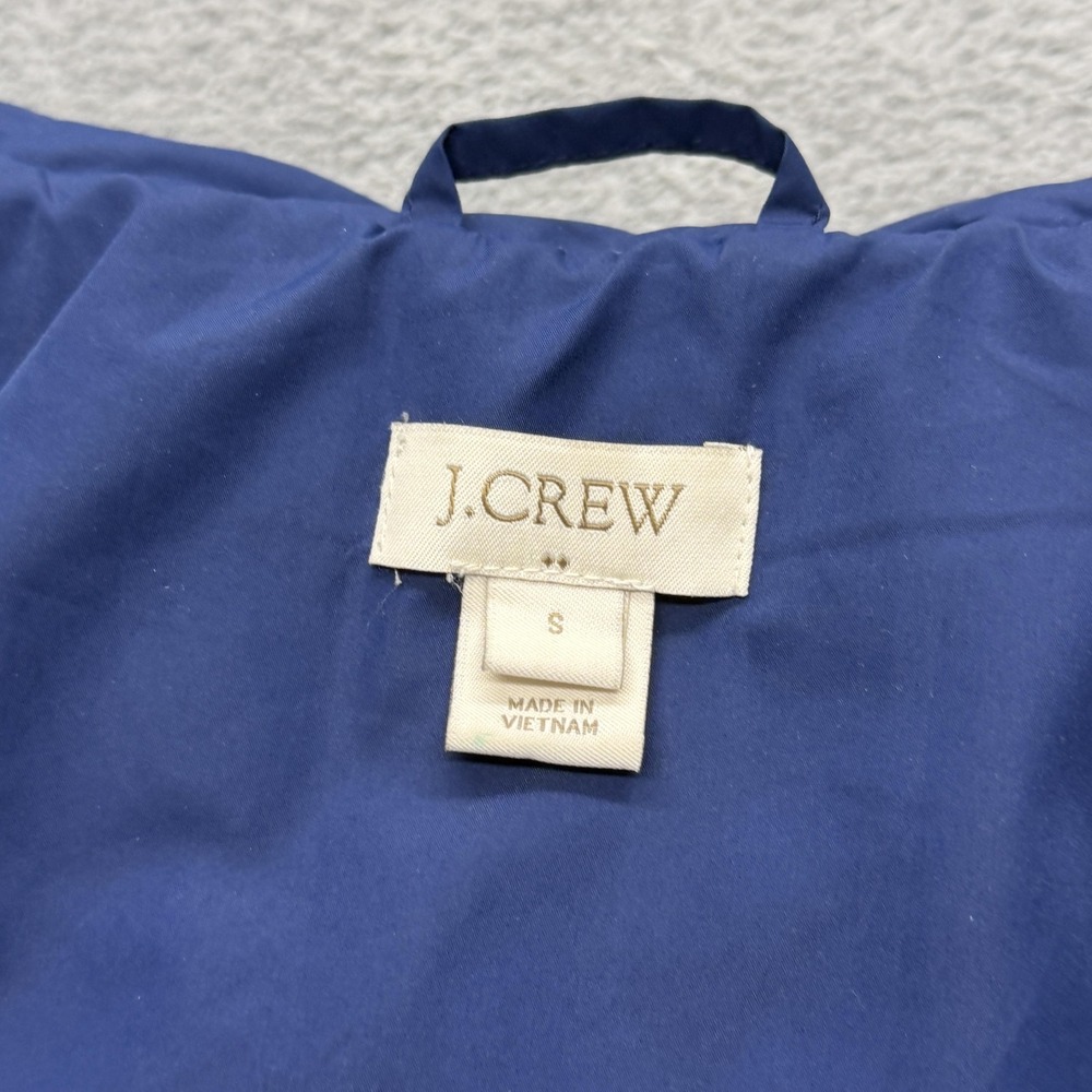 J.Crew Vest Womens Small Blue Quilted‎ Puffer Full Zip Pockets Fall Winter - Picture 3 of 15